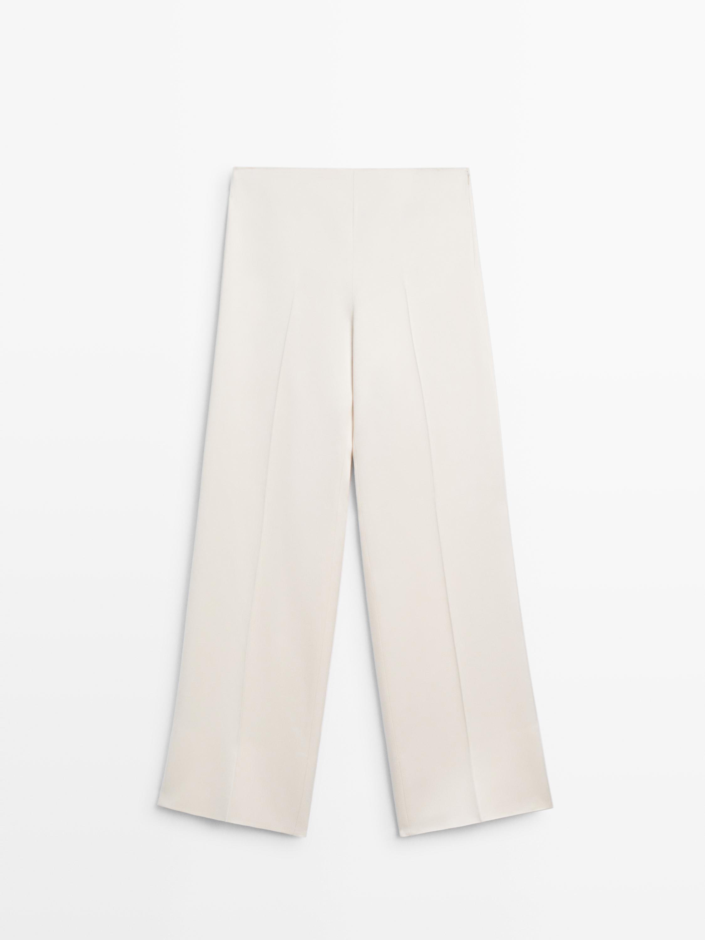 Pantalon large satin
